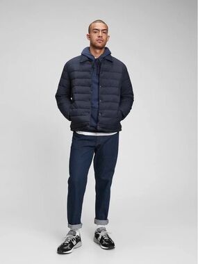 Gap | NWT Men’s Navy Blue Lightweight Water Repellent Puffer Coat